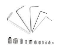 Amosfun Kit Vis sans Tête en Acier Inoxydable 240 Pcs avec 5 Clés Allen, Assortiment Boulons Internes, Vis Hexagonales à Tête Creuse pour Assemblage Industriel et Électroménager