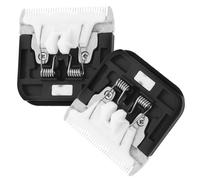 Amosfun Lames de Tondeuse de Rechange Professionnelles pour Chien et Chat, Tête Étroite Délicate en Métallurgie de Poudre, Pack de 2 Pièces pour Toilettage Précis