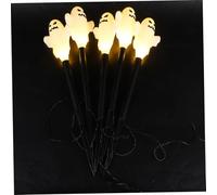 Amosfun Lampe Solaire Décorative Halloween Fantômes LED Éclairage Extérieur Étanche Balise de Chemin pour Jardin et Pelouse Installation Facile avec Piquet Au Sol