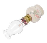 Amosfun Lanterne à Pétrole Vintage en Céramique Motif Floral Peint la Main, Lampe à Huile Rustique Décorative pour Intérieur, Éclairage D’Ambiance Réglable, 1 Pièce, Couleur Aléatoire