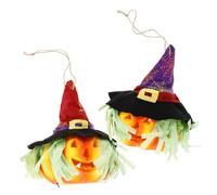 Amosfun Lanterne Citrouille D'halloween 2 Lanternes Jack O En Mousse De Fête D'halloween Pour Enfants Illuminent La Citrouille En Plein Pour La Décoration De Fête D'halloween