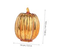 Amosfun Lanterne Citrouille LED Verre pour Halloween Décoration Lumineuse sans Pile Ambiance Festive Intérieure et Extérieure