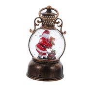 Amosfun Lanterne de Noël Musicale LED avec Bonhomme de Neige Globe à Neige Lumineux avec Flocons Tombants Décoration Festive pour Table et Intérieur