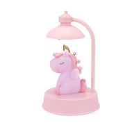 Amosfun Licorne musique nuit lumière créative pratique lampe de table Licorne musique nuit lumière décoration de No?l lampe de bureau unique pour la décoration de chevet maison