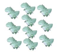 Amosfun Lot de 10 ballons en aluminium pour fête d'anniversaire sur le thème des dinosaures - Fournitures de fête pour garçons et douches