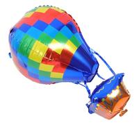 Amosfun Lot de 10 Ballons en Film D'aluminium Montgolfière Colorés, Décorations Fête Anniversaire Garçon et Filles, Accessoires Suspendus pour Mariage et Shower, Thème Voyage et Fête