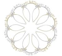 Amosfun Lot de 10 Bandeaux Décoratifs Joyeux Anniversaire en Tissu Léger, Accessoires Coiffure pour Fête d'Anniversaire et Événements Familiaux