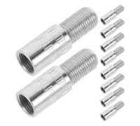 Amosfun Lot de 10 Set de Rallonges de Valve en Cuivre 25 Mm, Extension de Bouchon de Valve pour Pneus de Voiture et Camion, Adaptateur Étanche pour Gonflage et Entretien des Roues