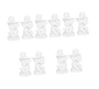Amosfun Lot de 10 Statues Musicales De Chérubin Petite Statue d'ange Figurine D'Aile d'ange Décoration D'Étagère De Livre Décoration De Bibliothèque Figurines d'ange en Prière