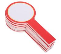 Amosfun Lot de 10 Tableaux Blancs à Main Effaçables à Sec 10x20 Cm en Carton Rigide Rouge, Planches Portatives Pratiques pour Notation, Vote et Affichage en Bureau ou Scolaire