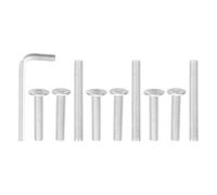 Amosfun Lot de 10 Vis à Tête Plate M8 Entièrement Filetées en Acier Robuste pour Arbre à Chat, Kit de Fixation Polyvalent avec Clé Hexagonale, Accessoires de Rechange pour Griffoir