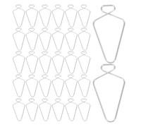 Amosfun Lot de 100 Crochets de Plafond en Acier Argenté, Pinces de Fixation Polyvalentes sans Dommage pour Décorations de Mariage et Salle de Classe
