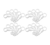 Amosfun Lot de 100 Crochets Polyvalents en Plastique Blanc pour Tube Rond 12 MM - Crochets Utilitaires pour Rangement Suspendre Serviettes Ustensiles et Loisirs Créatifs Adaptés