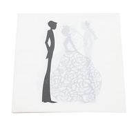 Amosfun Lot de 100 serviettes de table en papier pour mariage Motif mariée et mariée