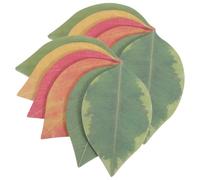 Amosfun Lot de 12 Blocs-notes Adhésifs de Feuille, Papier Portable et Coloré pour Notes de Rappel Scolaires, Décoration de Bureau et Usage Élève