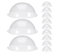 Amosfun Lot de 12 DôMes Transparents en Plastique HéMisphéRiques pour DéCorations De NoëL DIY Et Loisirs CréAtifs - Accessoires Artisanaux pour Boules À Neige Et Ornements Festifs