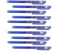 Amosfun Lot de 12 Set de Set de Stylos à Bille à Encre Gel Effaçable Bleue 0,5 Mm, Pointe Fine, pour Fournitures de Bureau, Étudiants et Prise de Notes, Écriture Fluide et Correction