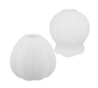 Amosfun Lot de 2 Abat-Jour en Verre Soufflé Blanc Lait Forme Fleur de Lotus et Citrouille Diamètre 42 CM pour Lampe Suspendue Applique Murale et Lustre Abat-Jour Décoratif pour