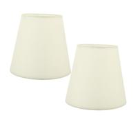 Amosfun Lot de 2 Abat-jours en Tissu Beige Clair Accessoires pour Lampes de Plafond et Appliques Murales Couvercles de Lampe Pratiques pour Décoration Intérieure et Lampadaires Facile