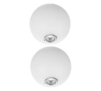 Amosfun Lot De 2 Abat-jours Sphériques Ronds G9 Diamètre 100 Mm En Plastique Incassable Lait Opaque, Diffuseur De Lumière Douce Pour Lampe Suspendue, Salon Et Chambre