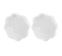 Amosfun Lot de 2 Bols en Céramique pour Petits Animaux, Mangeoire Lavable et Résistante à l'usure, Anti-Renversement pour Hamster et Chinchilla