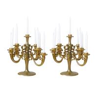 Amosfun Lot de 2 décorations de gâteau en forme de candélabre créatives pour bougies de Noël ou de mariage, anniversaire