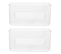 Amosfun Lot de 2 Distributeurs Muraux de Masques en Plastique Transparent Couvercle, Rangement Compact pour Bureau et Laboratoire, Porte-masque Facile à Nettoyer, Organisateur Mural