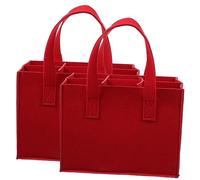 Amosfun Lot De 2 Fourre-Tout pour Le Rangement du Vin De Transport en Feutre avec Séparateurs Porte-Bouteilles De Bière À Offrir