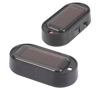 Amosfun Lot de 2 Lampes Antivol Solaires Voiture, LED Rouge et Bleue, Coque Noire, Clignotante Automatique, Installation Rapide sur Toit Véhicule, Simulation Lumière Respirante, Recharge