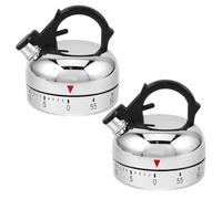 Amosfun Lot De 2 Minuteries De Cuisine Mécaniques avec Sonnerie Forte pour Restaurant Et Usage Domestique