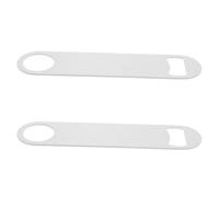 Amosfun Lot de 2 Ouvre-bouteilles DIY Blancs en Fer Inoxydable, Multifonctionnels Transfert Thermique, Ouvre-boîte pour Maison, la Cuisine, Bar et Voyage