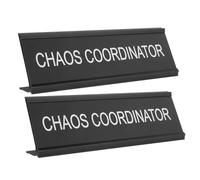 Amosfun Lot De 2 Panneaux De Bureau En Métal « Table Réservée » Marque-Places Plaques Nominatives Pour Bureau Panneau De Mariage Porte-Numéro De Table Panneau