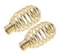 Amosfun Lot de 2 Poignées à Ressort Métalliques Universelles pour Poêles à Bois et Granulés, Poignée de Remplacement Résistante la Chaleur, Finition Polie Anti-poussière, Accessoires