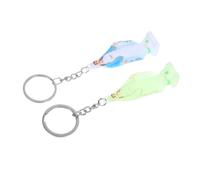 Amosfun Lot de 2 Porte-Clés Décoratifs Notre-Dame en Acier Inoxydable et Plastique Couleurs Colorées et Fluorescentes Ornement Polyvalent pour Paquet Valises et Présents de Fête pour