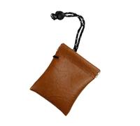 Amosfun Lot de 2 Porte-Monnaie Miniatures en PU Jaune Effet Papier Kraft, Léger et Compact, Pochette pour Pièces de Monnaie, Clés et Écouteurs, Porte-Monnaie à Porter Autour du Cou,