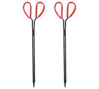 Amosfun Lot de 2 ramasseurs de déchets, outil supérieur de 45 cm, outil d'assistance portable pour la collecte des déchets, pinces à bois de chauffage pour le nettoyage des feux de camp et des