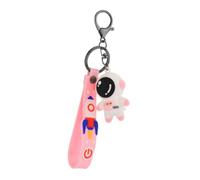Amosfun Lot de 2 Set de Set de Porte-clés Astronaute en Silicone Rose, Décoration de Paquet et Porte-clés Uniques Légers pour Voiture, Accessoires Originaux pour Fête des Pères et