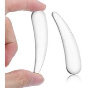 Amosfun Lot de 2 Spatules Mini en Acier Inoxydable pour Cosmétique, Applicateurs pour Crème Visage et Contour des Yeux, Outils Compacts pour Soin Peau et Usage Professionnel