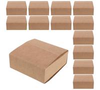 Amosfun Lot de 20 Boîtes D'allumettes Vides en Papier Kraft Brun 6,6 X 6,6 X 3 Cm, Emballage Vierge Compact pour Diy, Rangement Solide et Présent Personnalisé, Camping et