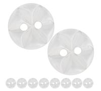 Amosfun Lot de 20 Boutons Décoratifs en Résine Beige, Motif Fleur Sculpté, 2 Trous, Diamètre Petit, pour Loisirs Créatifs, Couture Garçon et Filles et Accessoires de Tricot