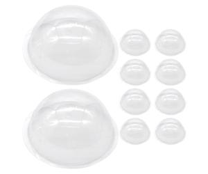 Amosfun Lot de 20 DôMes De Boule À Neige en Plastique Transparent À Remplir Couvercles De Cloche pour DIY DéCoration De NoëL Et Centre De Table De Mariage 12.50 X 12.50 X 6.00 Cm