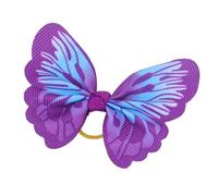 Amosfun Lot de 20 Élastiques pour Cheveux de Chien en Polyester Pourpre, Accessoires Chics et Pratiques pour Maintenir Les Poils en Place Lors de Toutes Occasions