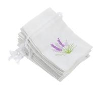 Amosfun Lot de 20 Sachets Parfumés en Coton Écru 10x14 Cm, Paquet à Cordon pour Lavande Séchée, Organisateur pour Tiroirs, Placards, Maison, Mariage et Présents