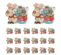 Amosfun Lot de 25 broches LED lumineuses de Noël en émail épinglettes badge fête de Noël préféré bonhomme de neige bijoux pour enfants adultes, Plastique