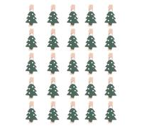 Amosfun Lot de 25 Mini Pinces à Linge en Bois pour Sapin de Noël