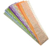 Amosfun Lot de 28 Pièces Tissu Patchwork en Coton 100% Pur, Imprimé Fleuri Multicolore, 10 X 100 Cm, pour Couture DIY, Quilting et Travaux D'artisanat, Assortiment pour Décoration