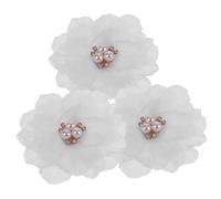 Amosfun Lot de 3 Barrettes à Cheveux Fleurie Blanche Pinces à Cheveux pour Filles et Garçon et Filles Accessoires Décoratifs pour Coiffures Tresses et Queues de Cheval Barrette à Fleurs