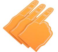 Amosfun Lot de 3 Doigts en Mousse Orange Eva pour Supporter Sportif, Accessoires Légers et Portables pour Événements Sportifs, Décoration de Fête de Football et Cheerleading
