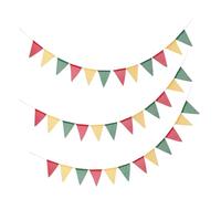 Amosfun Lot De 3 Guirlandes De Fête Banderoles Drapeaux Triangulaires Décorations De Mariage Rustiques Décoration De Chambre D'Enfant Banderole Drapeau Réception De Mariage