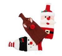 Amosfun Lot De 3 Manchons Tricotés pour Bouteille De Vin De Noël Décorations pour Bouteille De Vin